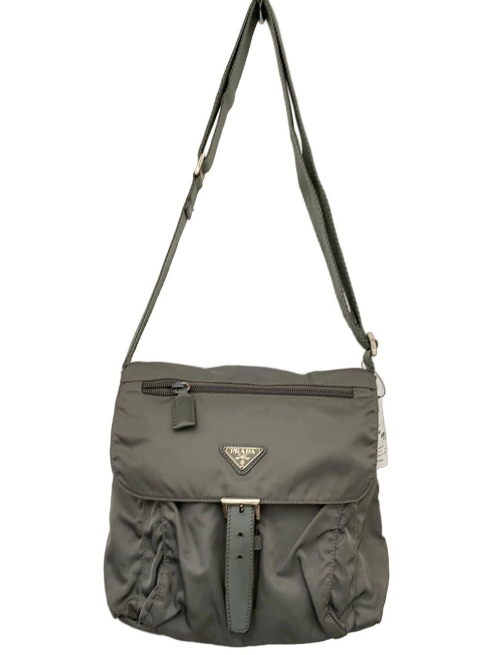 Prada Tessuto Messenger Bag enameled triangle logo